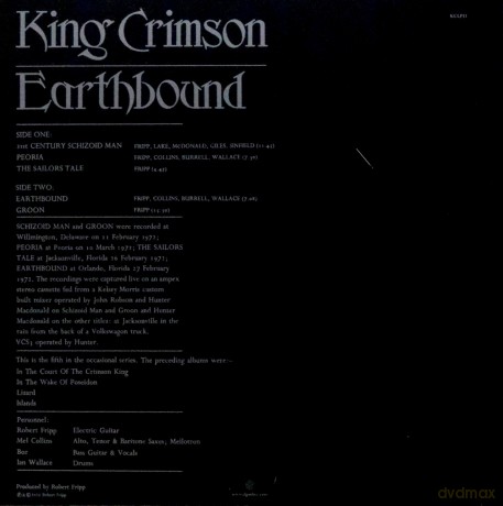 King Crimson: Earthbound - 50th Anniversary Vinyl Edition [Winyl]