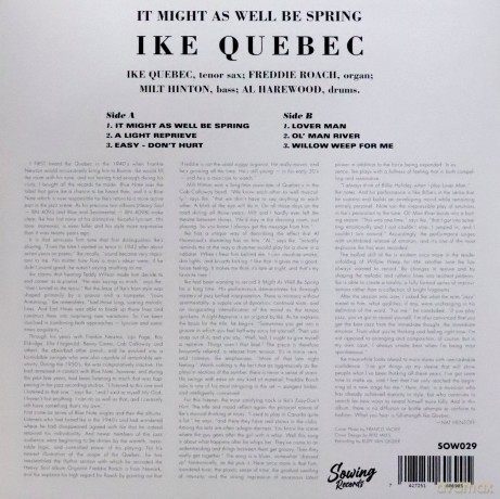 Ike Quebec: It Might As Well Be Spring (Clear) [Winyl]