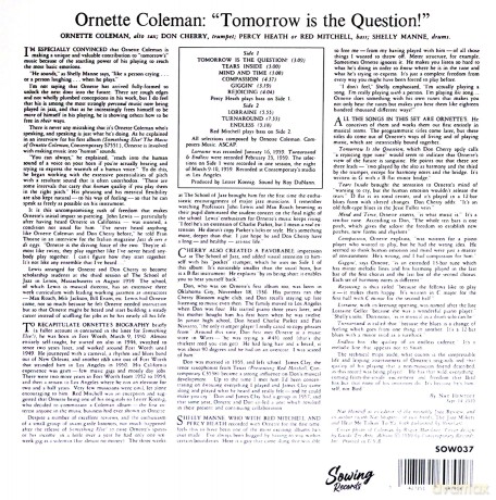 Ornette Coleman: Tomorrow Is The Question! (Clear) [Winyl]