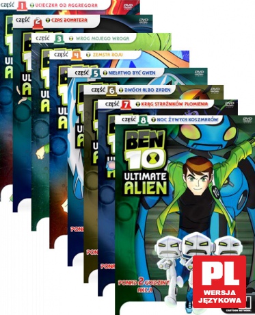 Ben 10 Ultimate Alien części 1-8 Pakiet [8DVD]