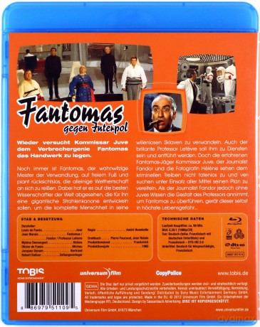 Fantomas Trilogy: Fantomas / Fantomas Unleashed / Fantomas vs. Scotland Yard (Fantomas / Fantomas powraca / Fantomas kontra Scotland Yard) [Blu-Ray]