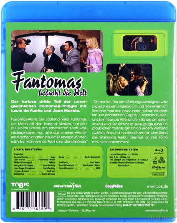 Fantomas Trilogy: Fantomas / Fantomas Unleashed / Fantomas vs. Scotland Yard (Fantomas / Fantomas powraca / Fantomas kontra Scotland Yard) [Blu-Ray]