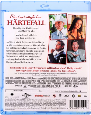 Intolerable Cruelty (Okrucieństwo nie do przyjęcia) [Blu-Ray]