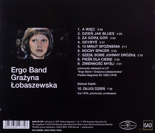 Ergo Band & Grażyna Łobaszewska: Ergo Band Grażyna Łobaszewska [CD]