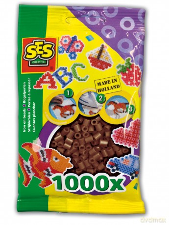 Koraliki do prasowanek ciemny brąz 1000 szt.