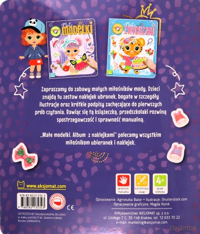 Małe modelki. Album z naklejkami - Agnieszka Bator [KSIĄŻKA]