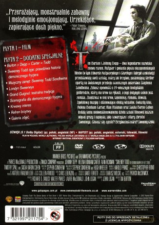 Sweeney Todd: Demoniczny Golibroda z Fleet Street (Kolekcja Tim Burton) [2DVD]