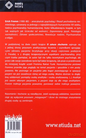 O sztuce słuchania. Terapeutyczne aspekty psychoanalizy - Erich Fromm [KSIĄŻKA]