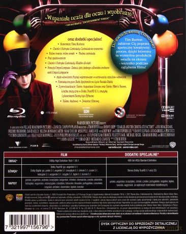 Charlie i fabryka czekolady (Kolekcja Tim Burton) [Blu-Ray]