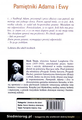 Pamiętniki Adama i Ewy - Mark Twain [KSIĄŻKA]