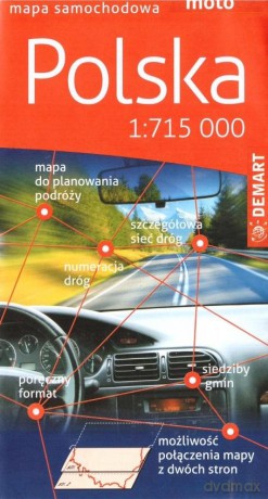 Polska 1:715 000 mapa samochodowa [KSIĄŻKA]