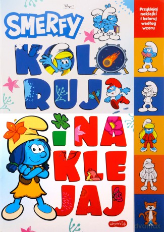 Smerfy. Nowe przygody. Koloruj, czytaj, naklejaj [KSIĄŻKA]