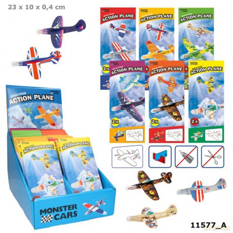 Szybowce piankowe składane Monster Cars 1 szt. mix wzorów 11577A