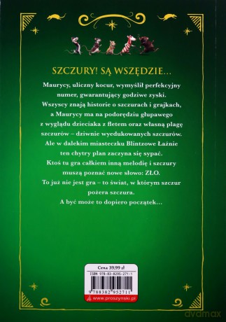 Zadziwiający kot Maurycy (okładka filmowa) - Terry Pratchett [KSIĄŻKA]