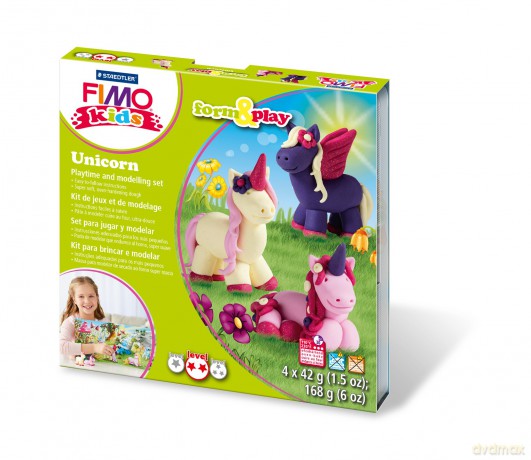 Zestaw Fimo Kids Form&Play Jednorożce 4x42 g. Staedtler