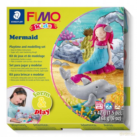 Zestaw Fimo Kids Form&Play Syrenka 4x42 g Staedtler