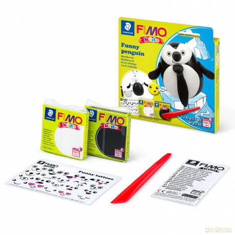 Zestaw FIMO Kids Pingwin 2 x 42g + akcesoria Staedtler