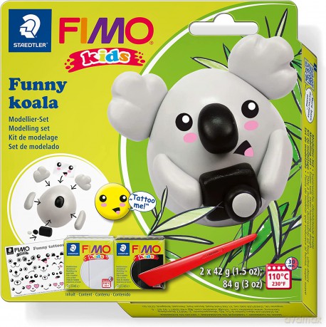 Zestaw FIMO Kids Pingwin 2 x 42g + akcesoria Staedtler