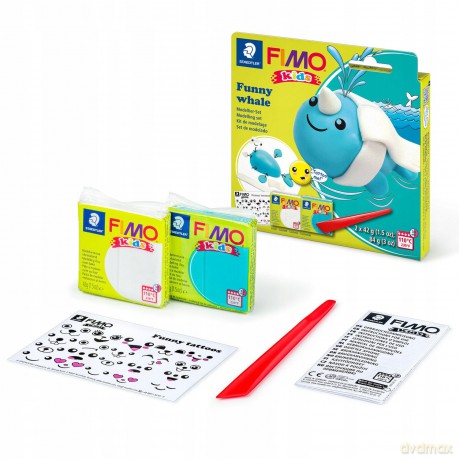 Zestaw FIMO Kids Wieloryb 2 x 42g + akcesoria Staedtler