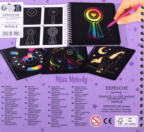 Zestaw kreatywny Mini Magic Scratch Miss Melody 12114A