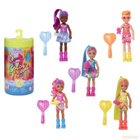 Barbie Color Reveal Chelsea Lalka Neon Tie-Dye