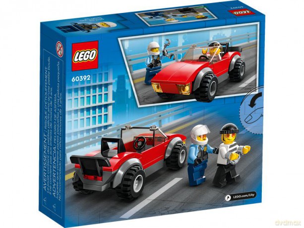 LEGO City - Motocykl policyjny - pościg za samochodem (60392) [KLOCKI]