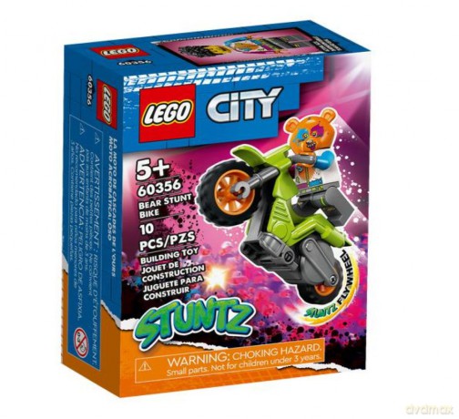 LEGO City - Motocykl kaskaderski z niedźwiedziem (60356) [KLOCKI]