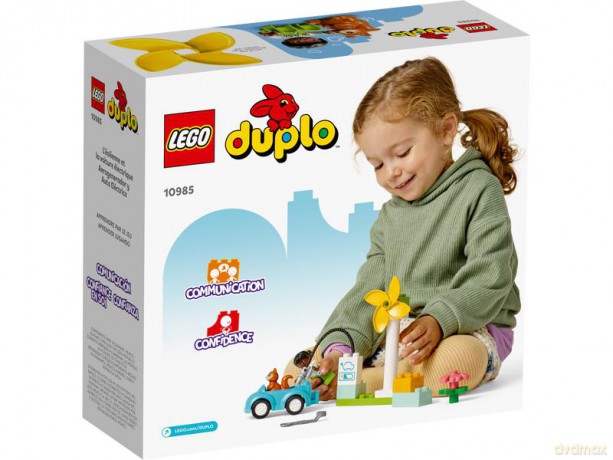 LEGO DUPLO - Turbina wiatrowa i samochód elektryczny (10985) [KLOCKI]