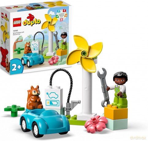 LEGO DUPLO - Turbina wiatrowa i samochód elektryczny (10985) [KLOCKI]