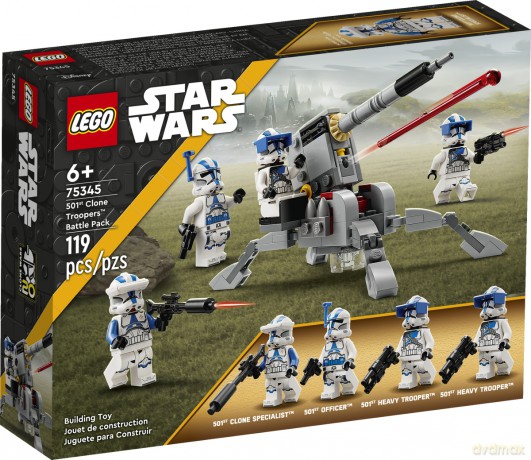 LEGO Star Wars Zestaw bitewny żołnierze-klony z 501. legionu (75345) [KLOCKI]