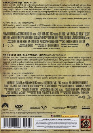 Kolekcja Braci Coen: Prawdziwe Męstwo / To Nie Jest Kraj Dla Starych Ludzi [2DVD]