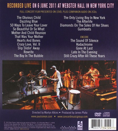 Paul Simon: Live In New York City (ecopack) [3CD]