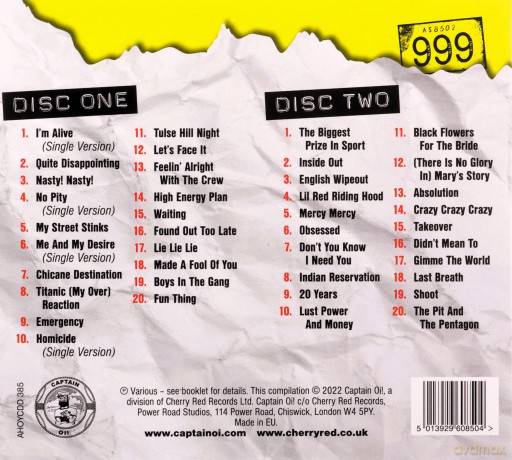 999: A Punk Rock Anthology 1977-2020 [CD]