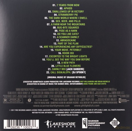 Graham Reynolds: A Scanner Darkly soundtrack [CD]