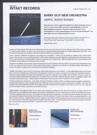 Barry Guy: Amphi + Radio Rondo [CD]