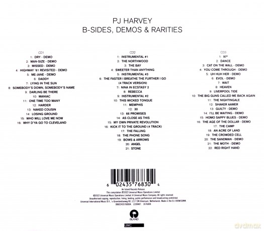 Pj Harvey: B Sides, Demos And Rarities [3CD]