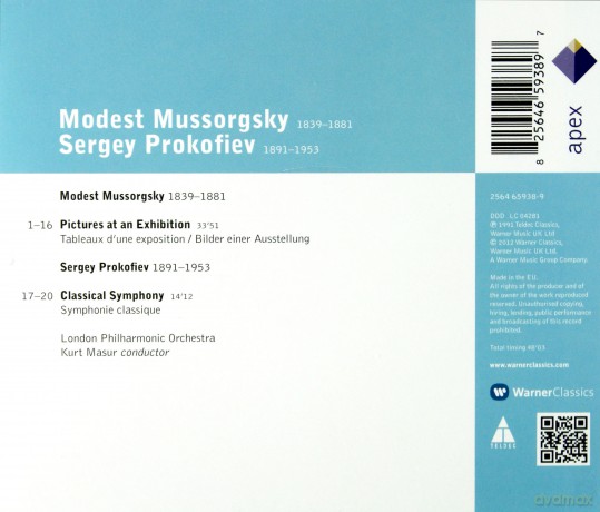 Masur/Lpo: Muss:Pictures At An Exhibition [CD]