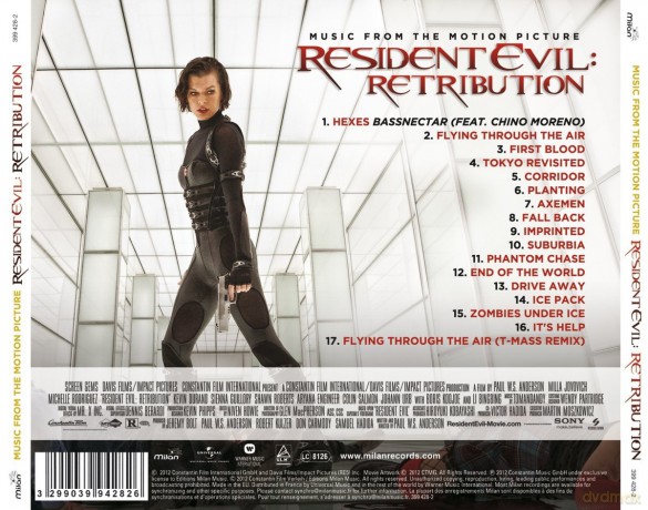 Resident Evil:Retribution soundtrack (Resident Evil: Retrybucja) (Tomandandy) [CD]