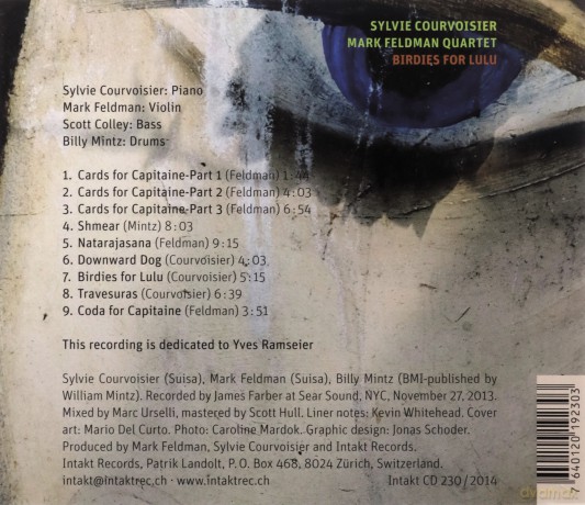 Sylvie Courvoisier: Birdies for Lulu [CD]