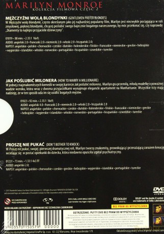 Marilyn Monroe Kolekcja Bestsellery 2: Mężczyźni wolą blondynki / Jak poślubić milionera / Proszę nie pukać [BOX] [3DVD]