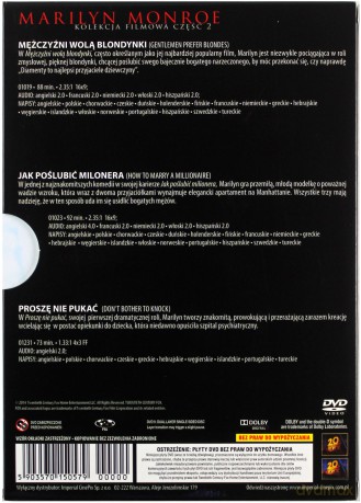 Marilyn Monroe Kolekcja Bestsellery 2: Mężczyźni wolą blondynki / Jak poślubić milionera / Proszę nie pukać [BOX] [3DVD]