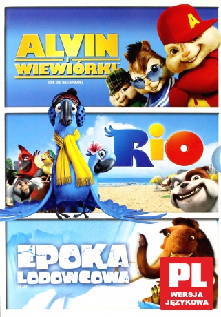 Trio z Rio: Epoka lodowcowa / Rio / Alvin i wiewiórki [3DVD]