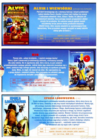 Trio z Rio: Epoka lodowcowa / Rio / Alvin i wiewiórki [3DVD]