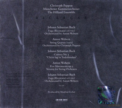 Christoph Poppen: Bach/Webern Ricercar [CD]