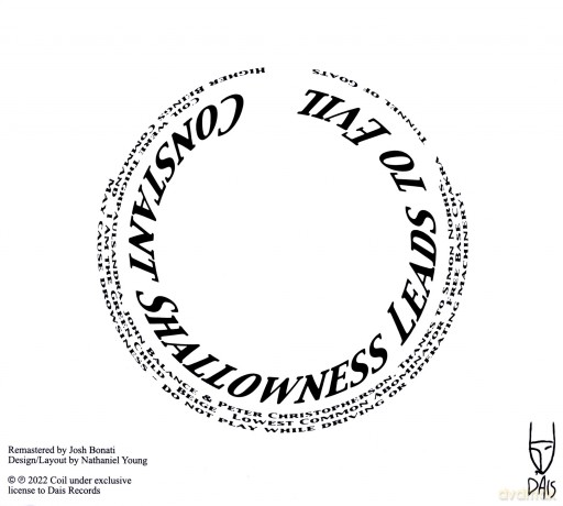 Coil: Constant Shallowness Leads To Evil [CD]