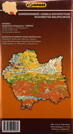 Georóżnorodność i atrakcje geoturystyczne województwa małopolskiego - mapy z przewodnikiem [KSIĄŻKA]