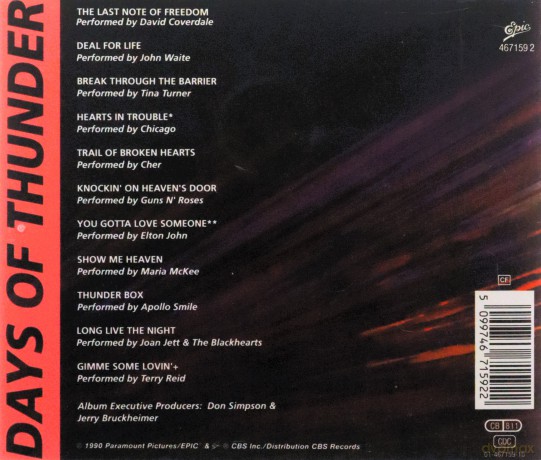 Days Of Thunder [CD]