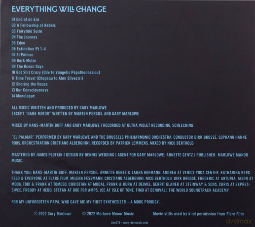 Marlowe, Gary: Everything Will Change (Original Motion Picture Soundtrack) [CD]