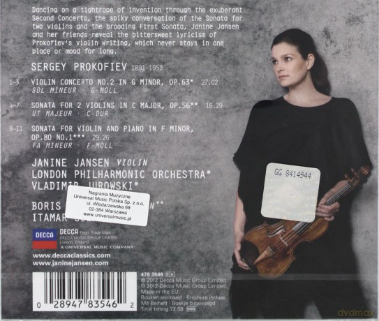 Janine Jansen: Prokofiev:Violin Concerto 2 [CD]