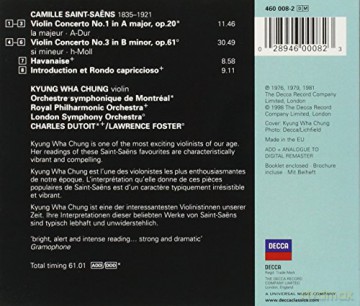 Chung Kyung Wha: Saint-Saens Vln.Ctos.No 1&3 [CD]